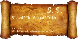 Slezák Viktória névjegykártya